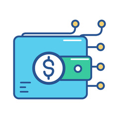 vector image of digital money icon