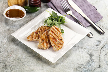 Grilled turkey breast fillet steak