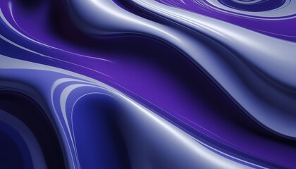 Abstract Flowing Purple and Blue Liquid Design, Generative AI