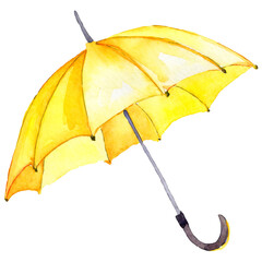 Żółty parasol ilustracja