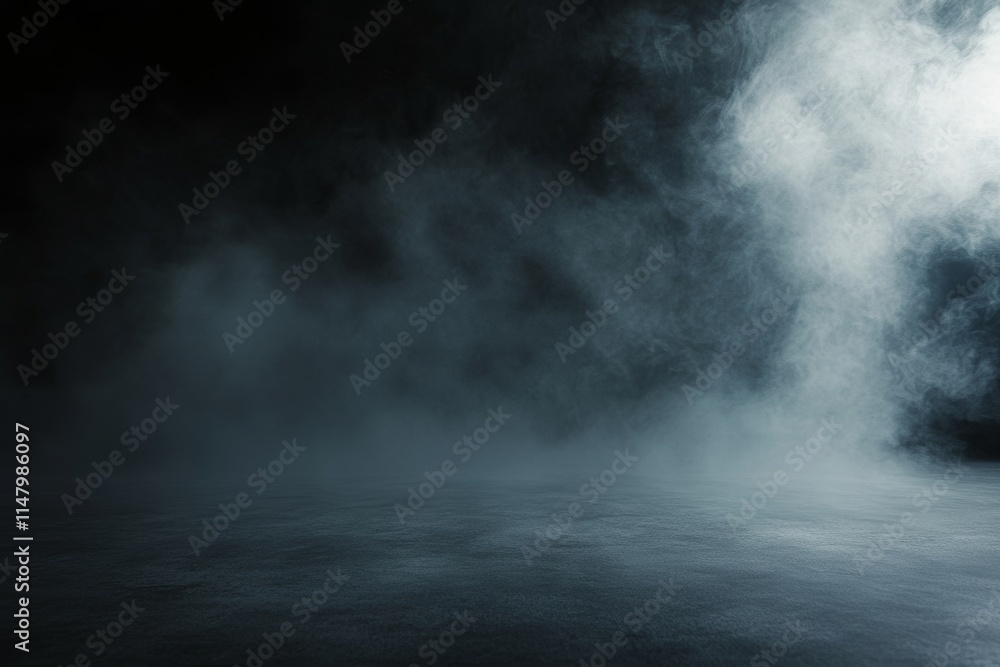 Poster mysterious fog envelops a dark space creating a dramatic atmosphere filled with anticipation and int