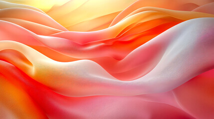 Obraz premium Abstract flowing fabric in warm colors.