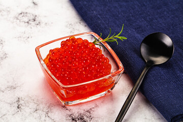 Luxury red caviar salmon fish