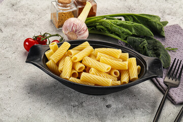 Italian cuisine - cooked pasta tortiglioni