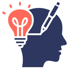 Fototapeta premium Creative Thinking Icon