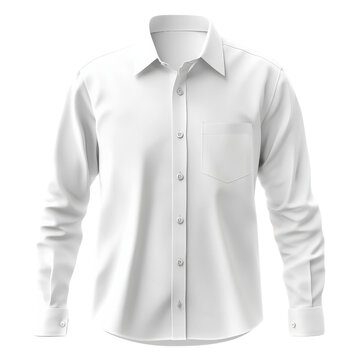 A crisp white dress shirt perfect for formal or casual occasions.