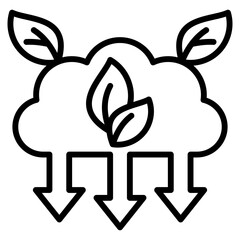 greenhouse gases single icon