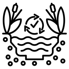 wetland restoration single icon