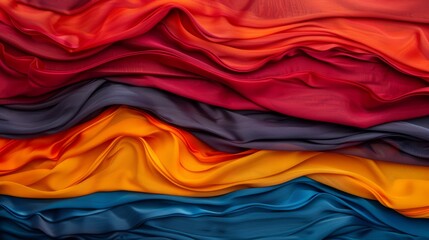 Vibrant Layers of Colorful Textiles