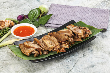 Asian cuisine Baked duck breast