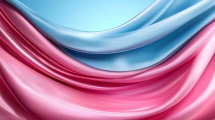 Fototapeta premium A pink and blue satin background with a blue sky