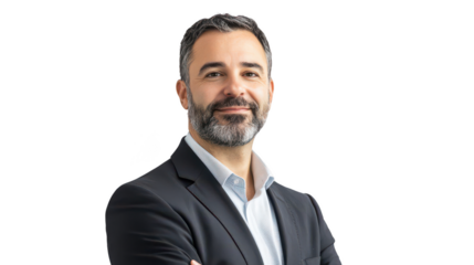 Confident Businessman in Suit with a Smile