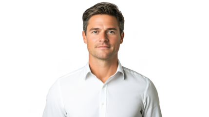 Confident Businessman in White Shirt