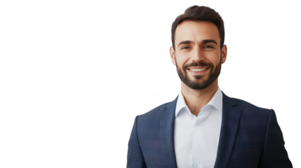 Confident Man in Business Attire with a Friendly Smile