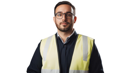 Professional Male Worker in Safety Vest Portrait