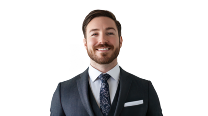 Confident Man in Suit with a Smile