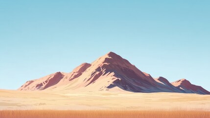 Majestic Desert Mountain Range Under Clear Sky