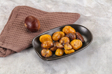 Roasted sweet natural organic shestnut