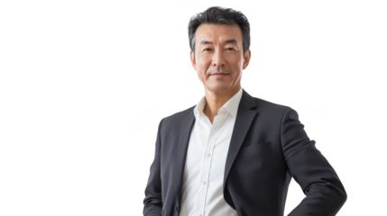 Professional Man in Business Attire with Confident Stance