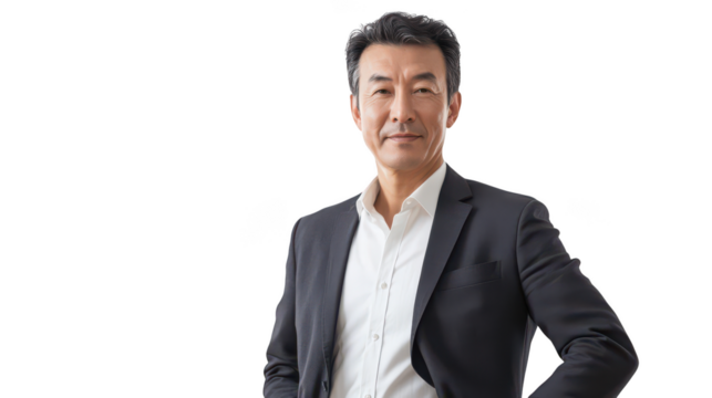 Professional Man in Business Attire with Confident Stance