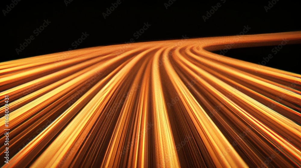 Poster abstract lines of light on a dark background