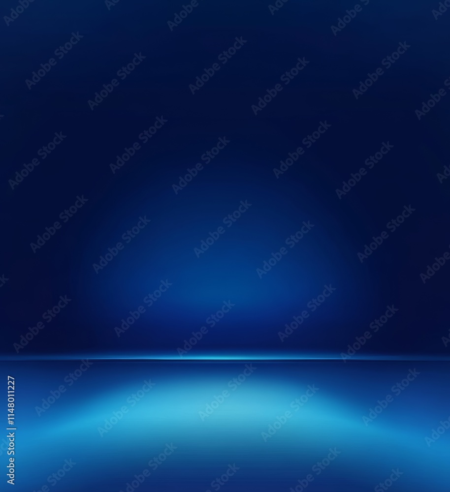 Aufkleber deep blue gradient background with soft light effects for digital art or design projects at any time