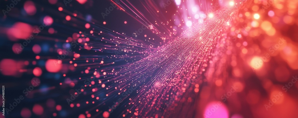 Poster background to global data transfers and cyber technology: abstract high-speed connections