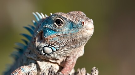 Fototapeta premium A close up of a lizard on a tree branch
