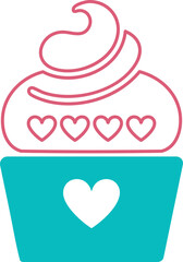 Doodle Cupcake design, Cupcake PNG, Transparent Background