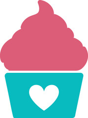 Doodle Cupcake design, Cupcake PNG, Transparent Background