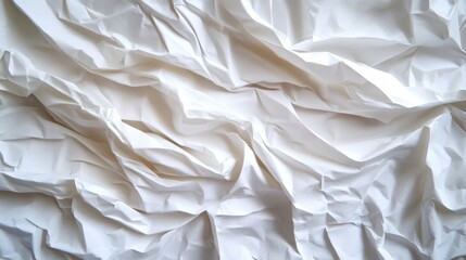 Obraz premium White Crumpled Paper Texture Background