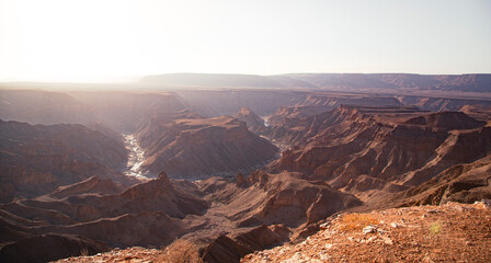 The Fish River Canyon in southern Namibia within the Ai-Ais Richtersveld Transfrontier Park