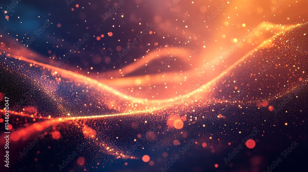 Poster Swirling Patterns of Light and Color Create a Mesmerizing Atmosphere in an Abstract Representation of Energy and Motion