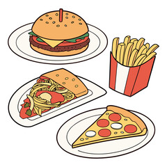 Hand Drawn Fast Food Collection