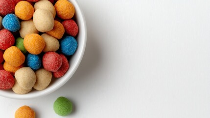 A bowl filled with lots of different colored candies