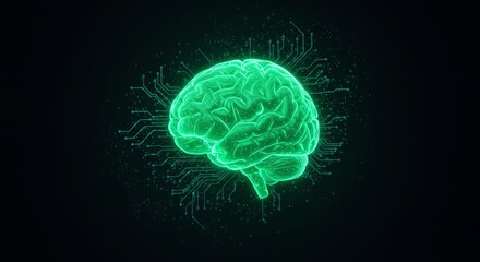 AI Brain Digital Mind Neural Network Technology Concept