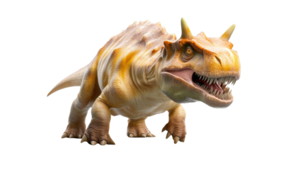 Vivid Concavenator Dinosaur on White Background. Generative AI