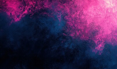 Dark blue pink black abstract grainy background, glowing vibrant color gradient shape, noise texture poster header banner wallpaper cover design
