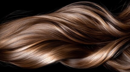 Fototapeta premium A close up of a woman's hair on a black background