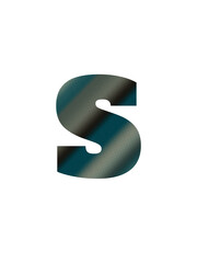 Fototapeta premium Stylized Letter Metallic Texture and Gradient 