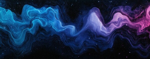 Fototapeta premium Dark blue purple glowing grainy gradient background black noise texture poster header banner design