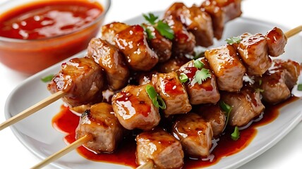 grilled pork ribs with vegetables