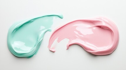 Pastel Pink and Mint Green Swirls of Cream
