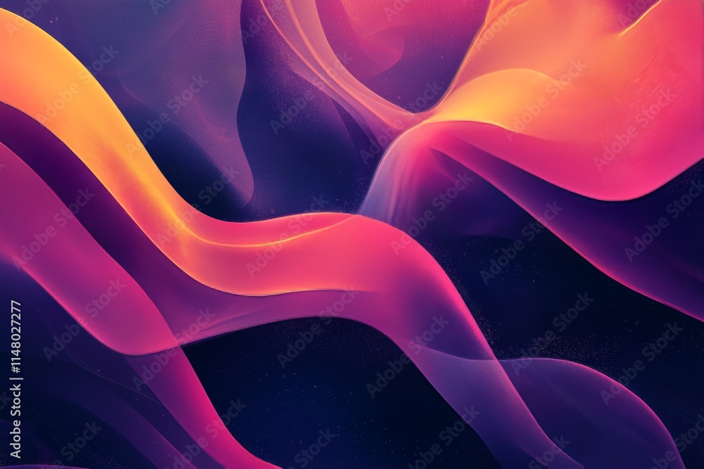 Aufkleber a vibrant abstract digital art piece featuring flowing colorful waves with smooth gradients and dyna