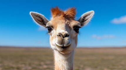 Obraz premium A close up of a llama looking at the camera