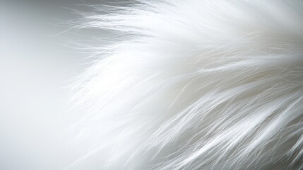 Obraz premium A close up of a white fur texture on a gray background