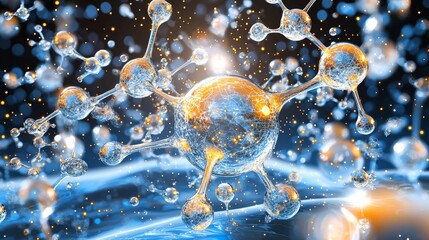 Breaking molecular bonds free radicals attack chemical reaction laboratory setting high detail