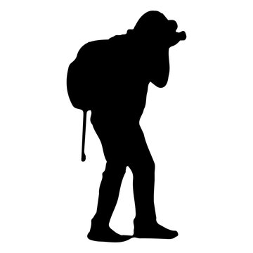 recommend clip art: Photography Silhouette aiming at his target Outdoors with Camera Equipment