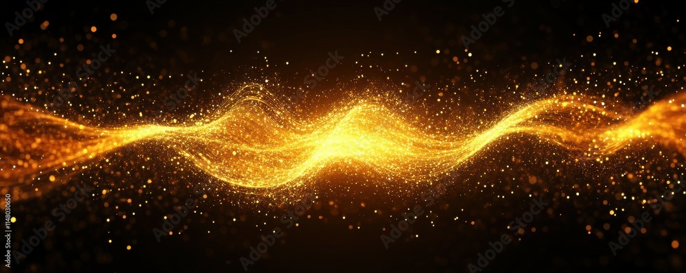 Poster abstract background in particle physics, quantum physics.