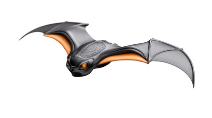 Black Bat Isolated on White Background. Generative AI